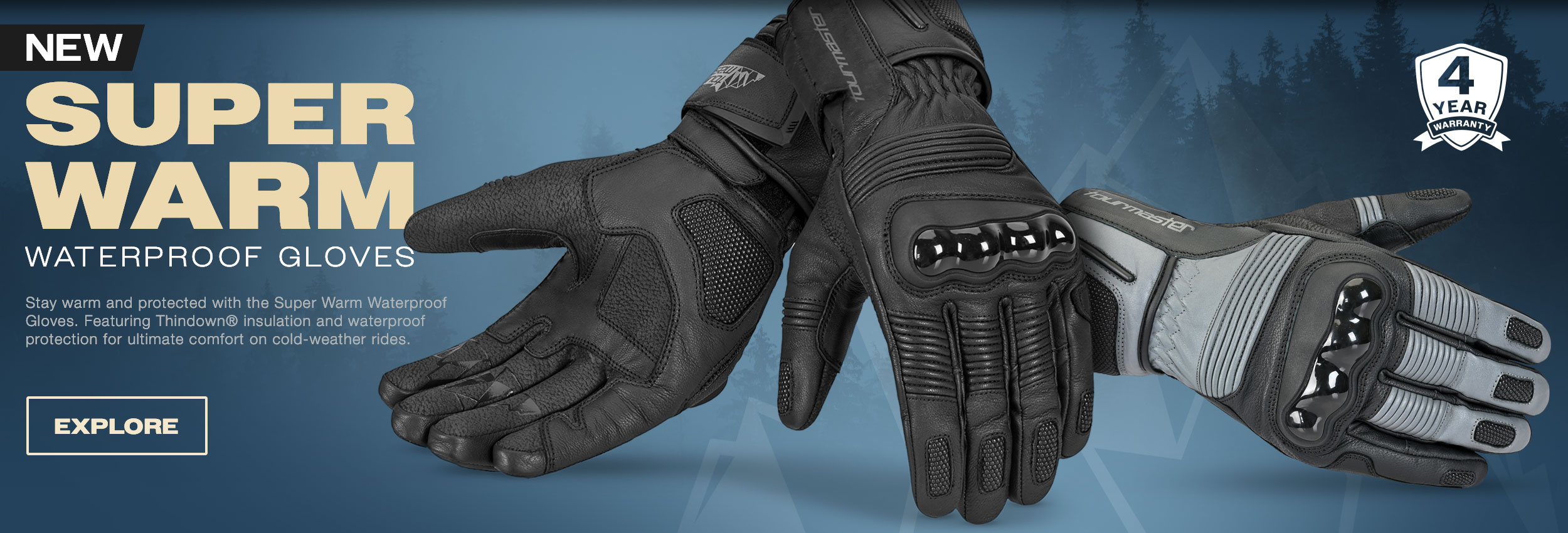 Tourmaster Super Warm Waterproof Gloves